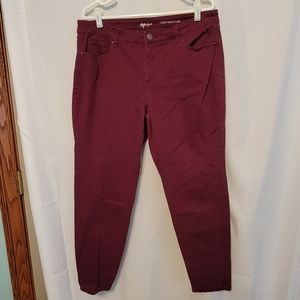 Style & co.ladies plum stretch plus size jeans.